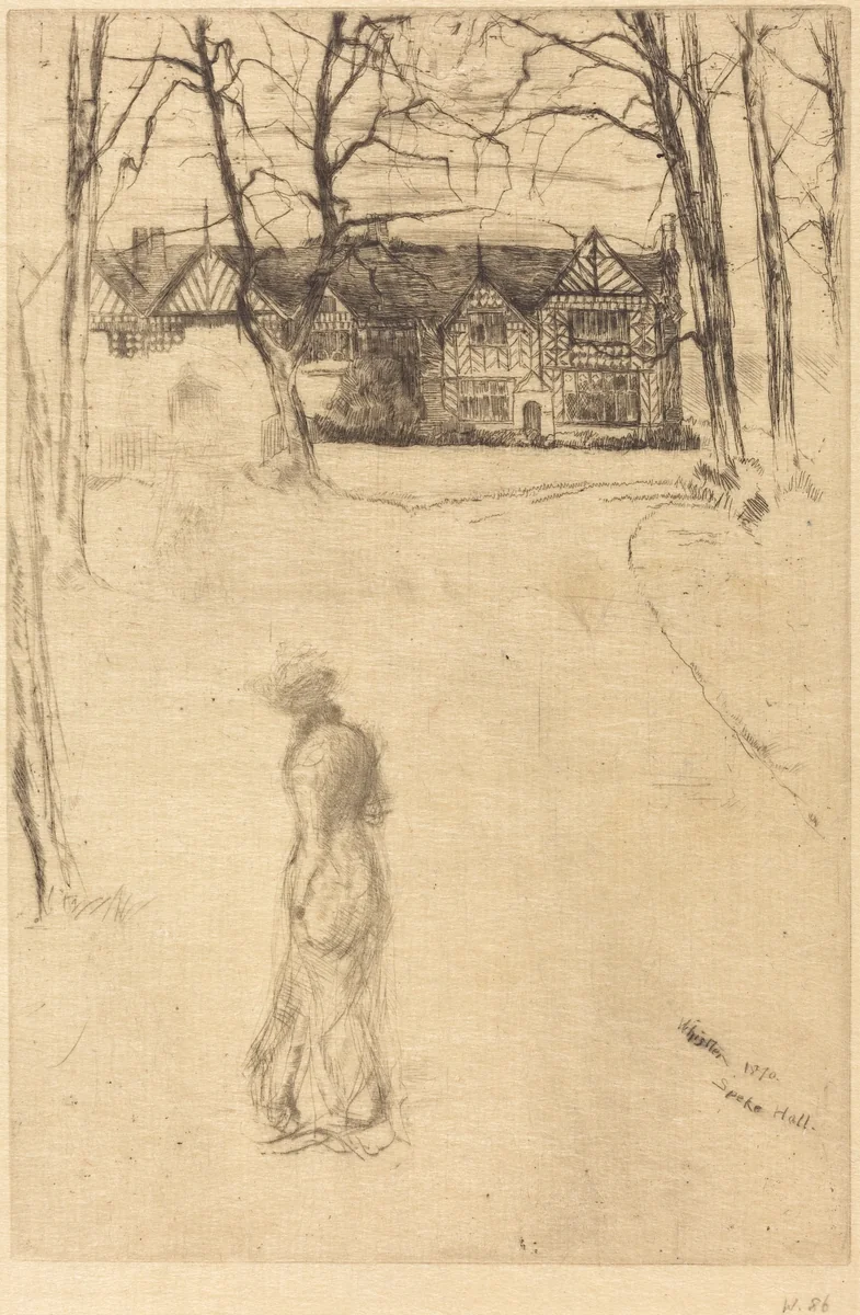 Speke Hall, No.1 by James McNeill Whistler, print, 1870