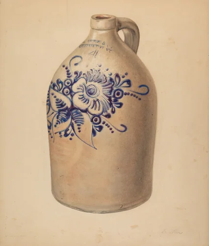 Jug by Elsie Wein, index of american design, 1938