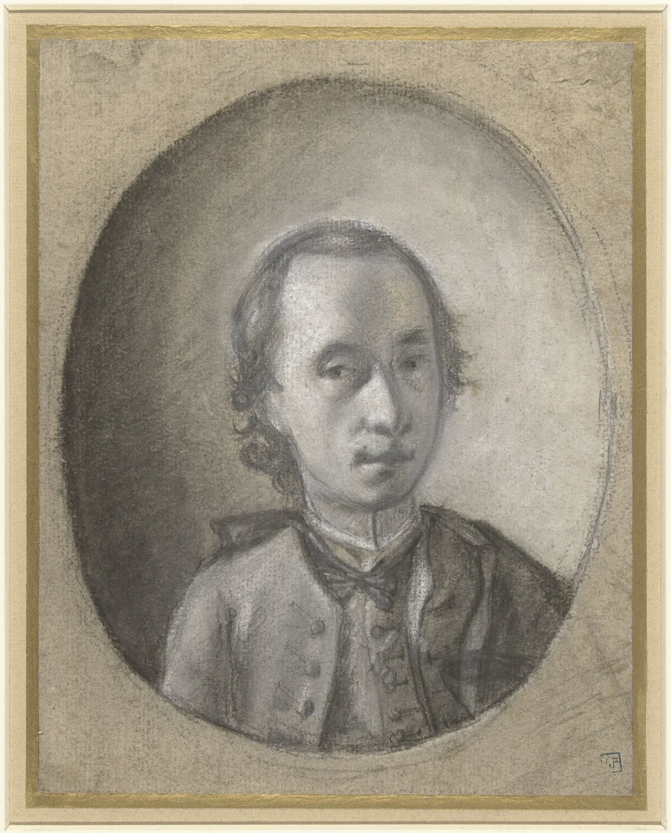 Portret van een Venetiaanse geestelijke, in ovaal by Bartolommeo Nazari, drawing, 1709-1758