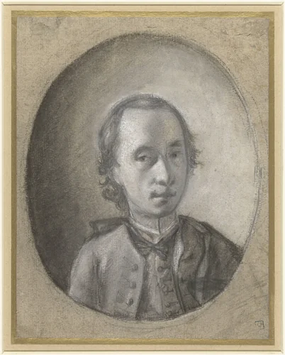 Portret van een Venetiaanse geestelijke, in ovaal by Bartolommeo Nazari, drawing, 1709-1758
