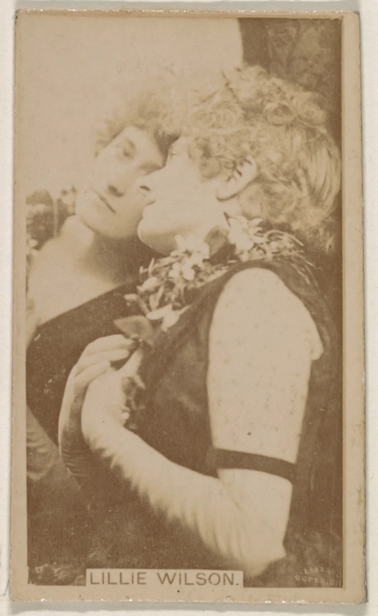 Lillie Wilson, from the Actresses series (N245) issued by Kinney Brothers to promote Sweet Caporal Cigarettes by Kinney Brothers Tobacco Company, photograph, 1890