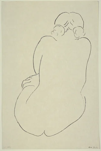 Seated Nude, Back Turned (Nu assis, vu de dos) by Henri Matisse, print, 1913