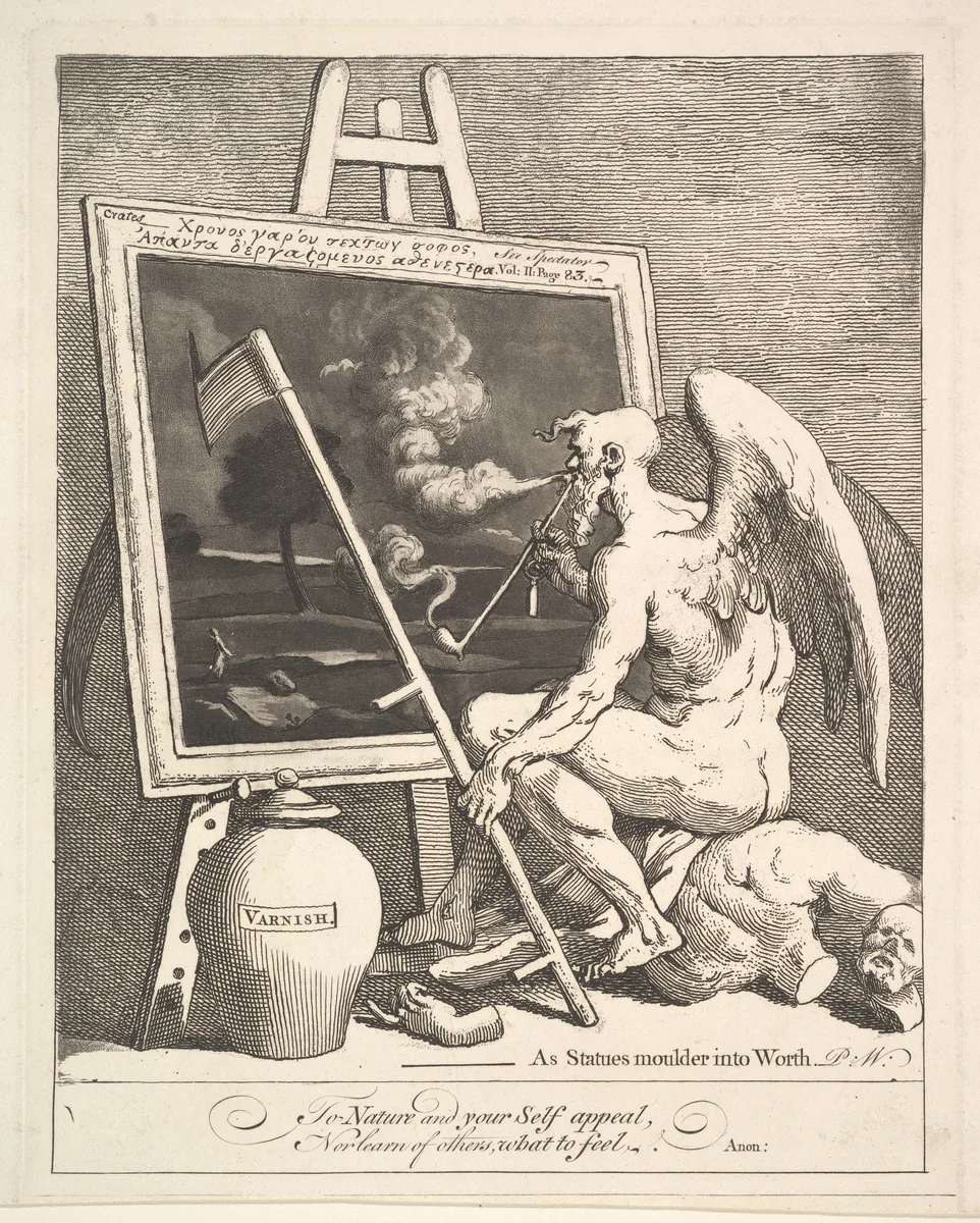 Time Smoking a Picture by William Hogarth, print, 1756-1766