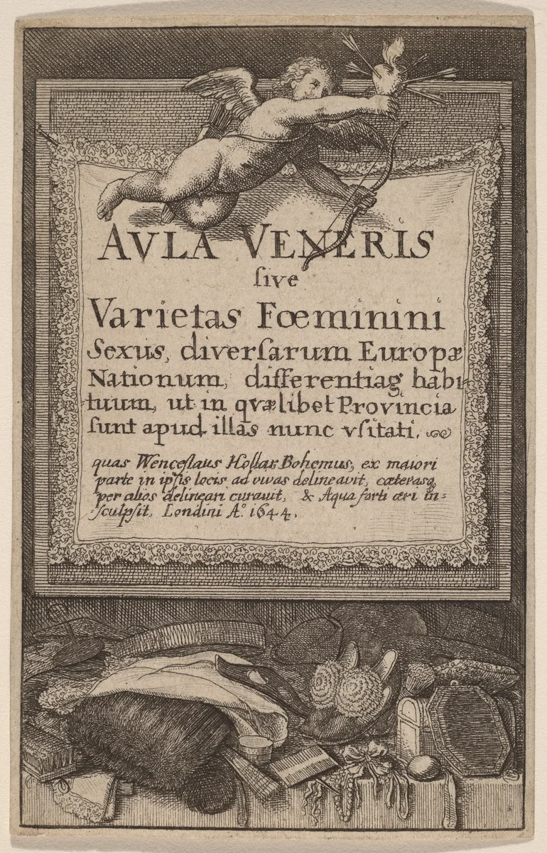 Aula Veneris: Title Page by Wenceslaus Hollar, print, 1644