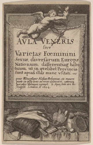 Aula Veneris: Title Page by Wenceslaus Hollar, print, 1644