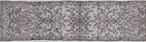 Sjaal van kloskant met Kashmir-veermotieven by anonymous, textile, 1815-1835