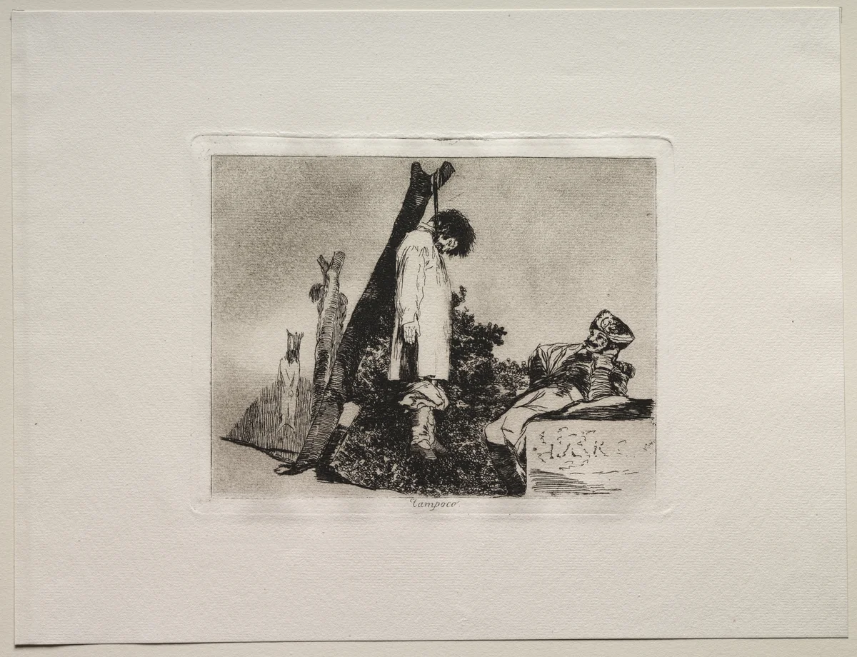 The Horrors of War: Not ( In This Case) Either by Francisco de Goya, print, 1810-1820