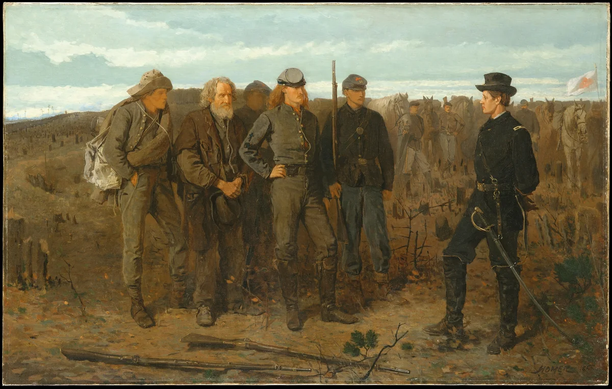 Prisoners from the Front by Winslow Homer, artwork, 1866
