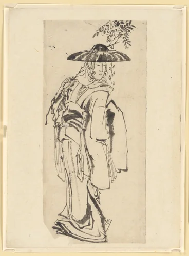 Fuji Musume, the Wisteria Maid by Katsushika Hokusai (葛飾 北斎), painting, 1700-1899