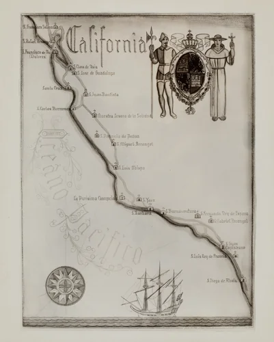 Map by Norman Kamps, index of american design, 1935-1942
