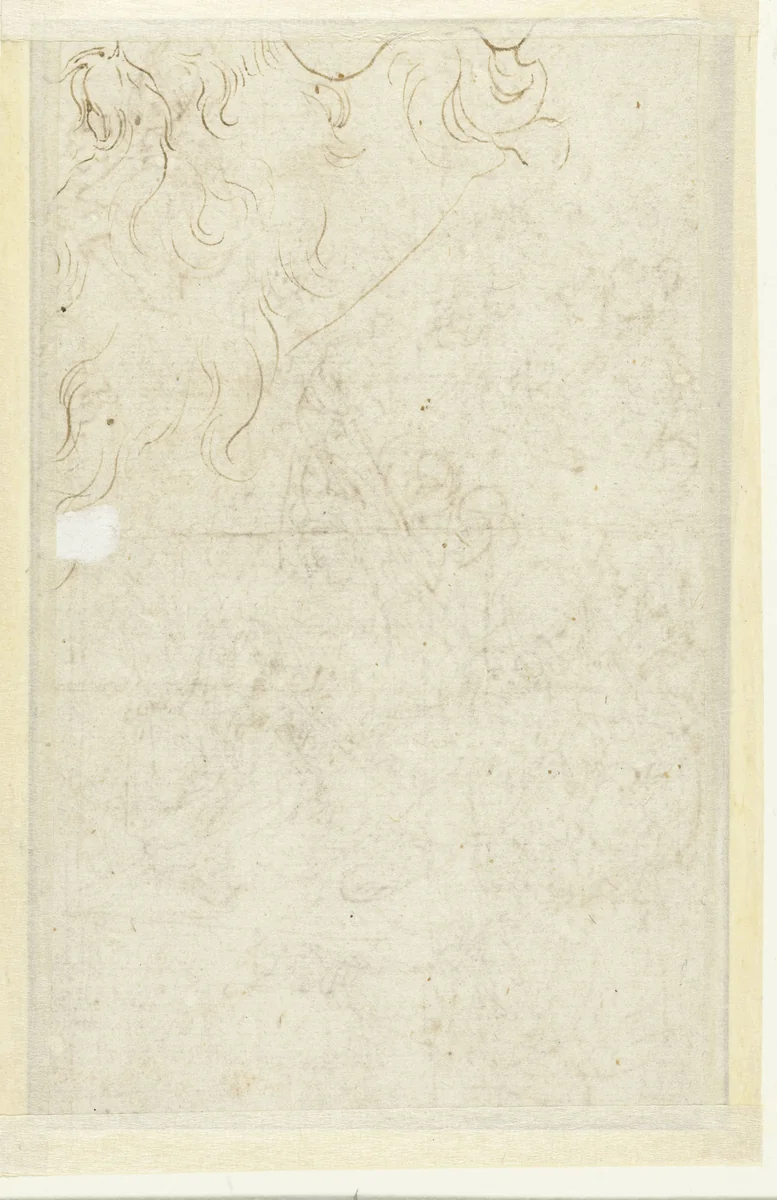 Haarstudie by Camillo Procaccini, drawing, 1561-1578