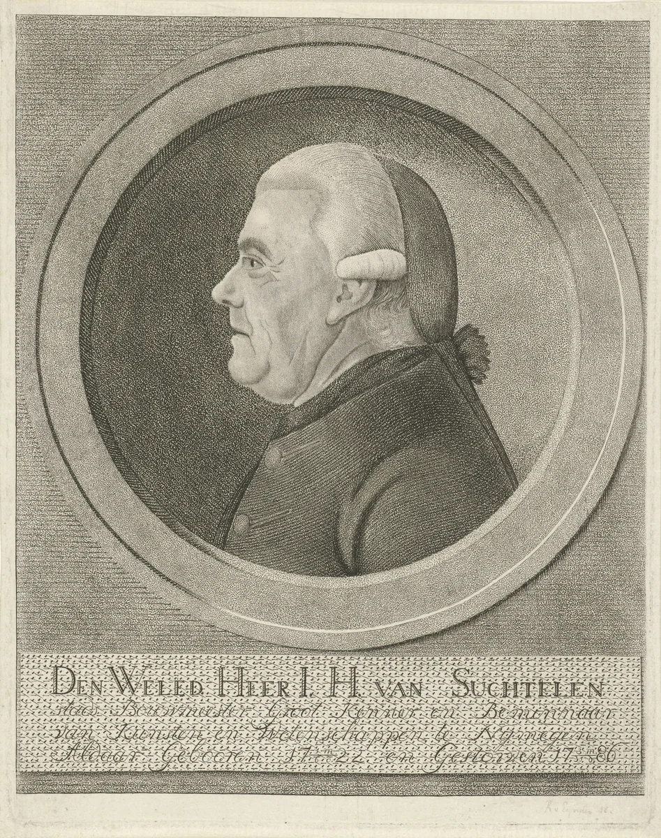 Portret van Jacob Hendrik van Suchtelen by B. Muller, print, 1786-1788