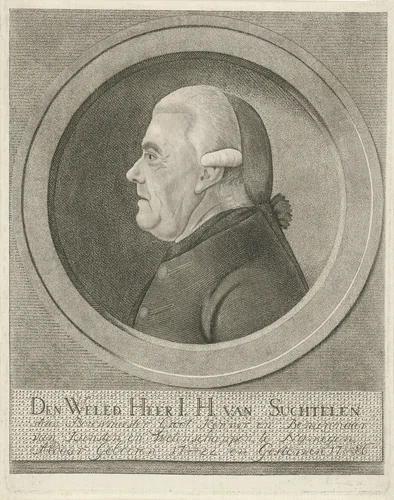 Portret van Jacob Hendrik van Suchtelen by B. Muller, print, 1786-1788