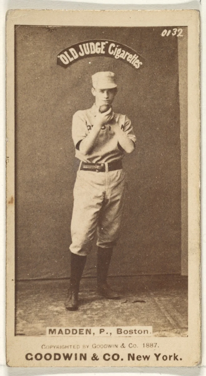 Madden, Pitcher, Boston, from the Old Judge series (N172) for Old Judge Cigarettes by Goodwin & Company, photograph, 1887