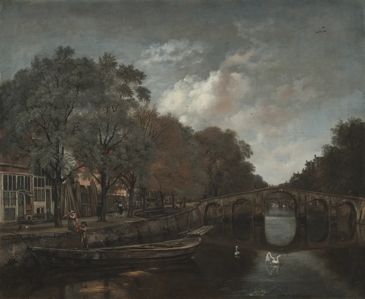 Herengracht, Amsterdam by Jan Wijnants, painting, 1656-1666