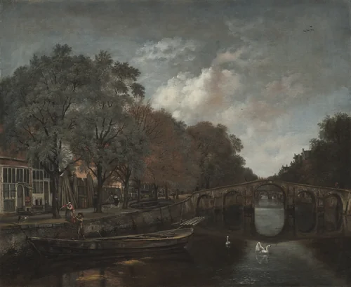 Herengracht, Amsterdam by Jan Wijnants, painting, 1656-1666