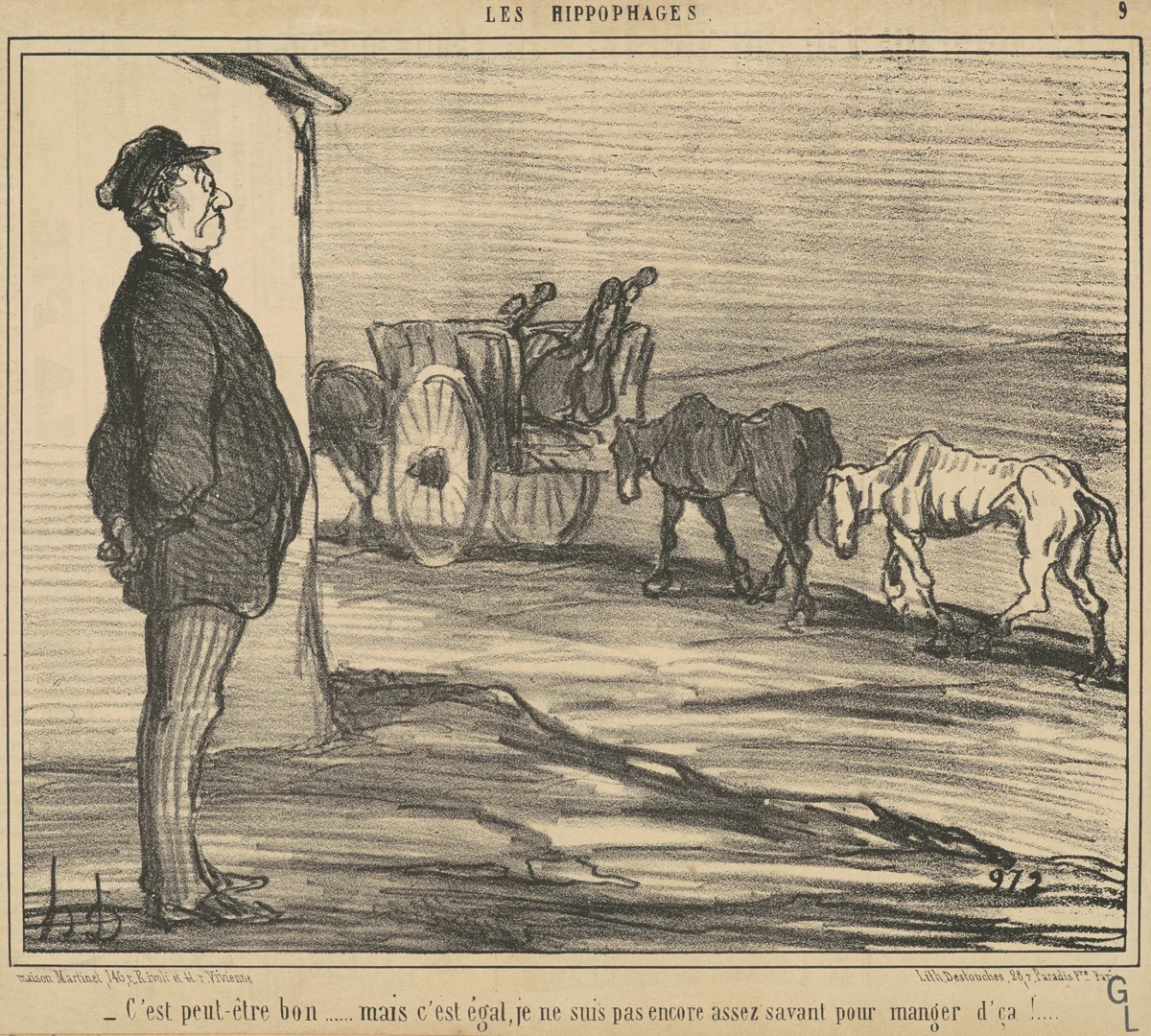 C'est peut-être bon ... by Honoré Daumier, print, 1856