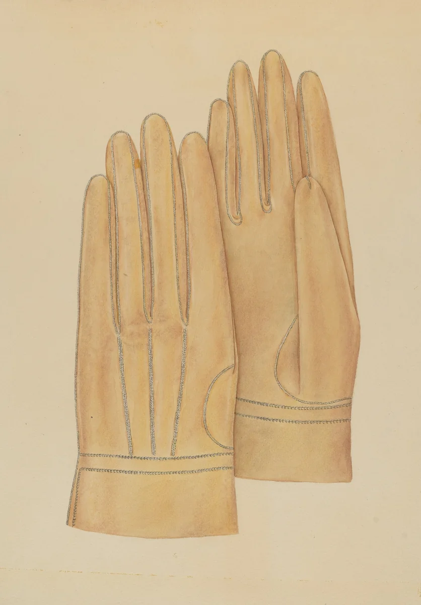 Man's Gloves by Melita Hofmann, index of american design, 1938