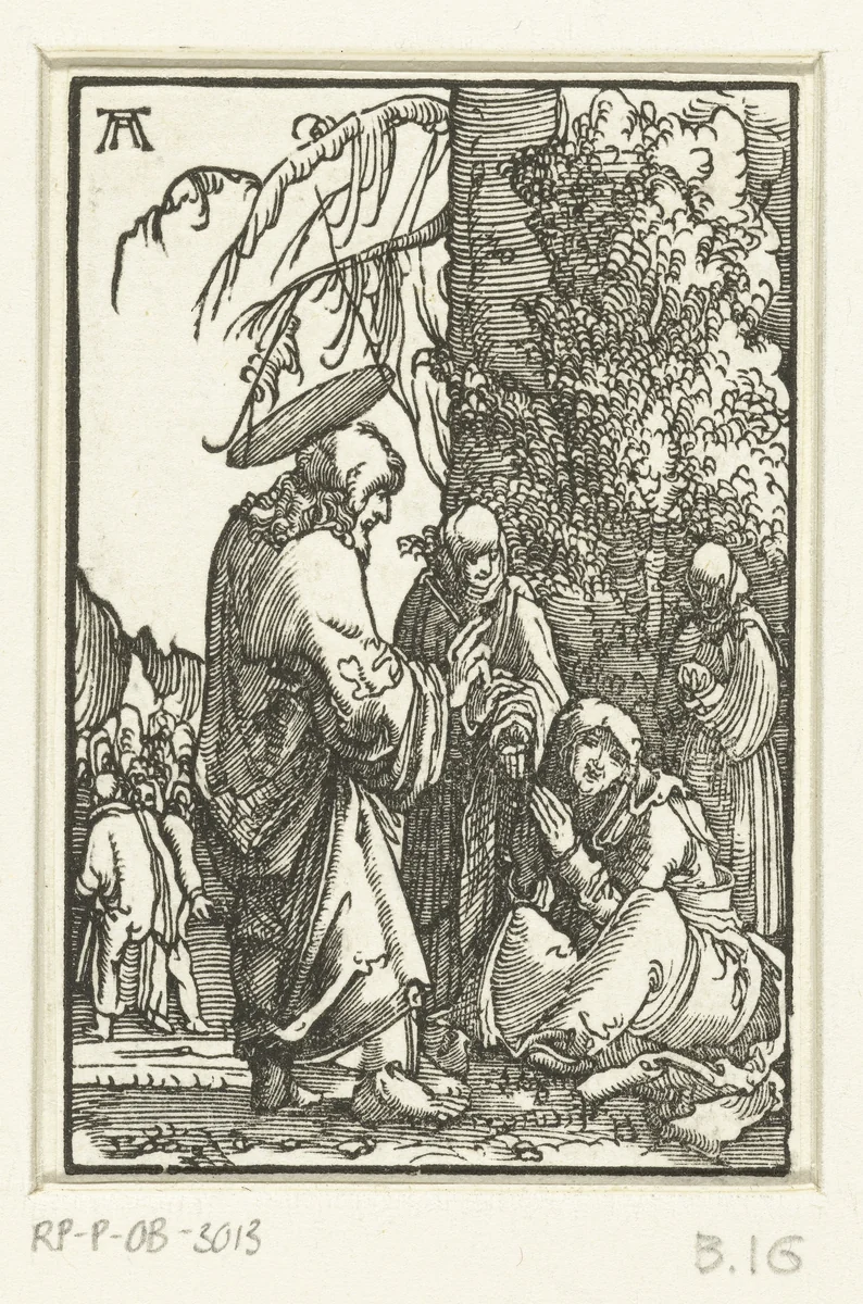 Christus neemt afscheid van Maria by Unknown, print, 1506-1538