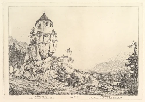 Landscape, Mariastein in Tyrol by Johann Christoph Erhard, print, 1810-1822