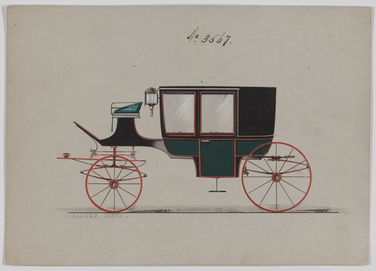 Coach #3567 by Brewster & Co., drawing, 1880
