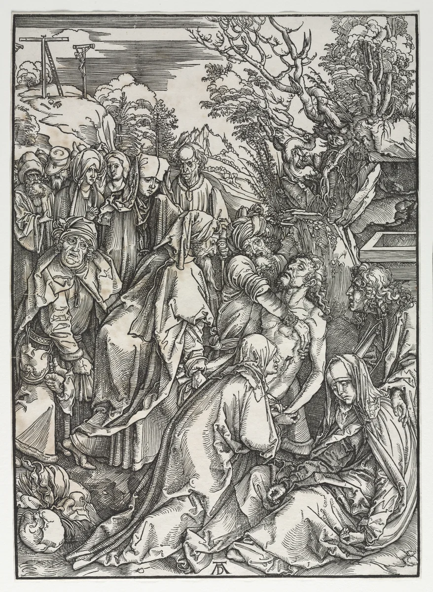 The Great Passion: The Deposition by Albrecht Dürer, print, 1497-1510