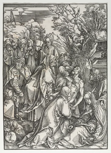 The Great Passion: The Deposition by Albrecht Dürer, print, 1497-1510