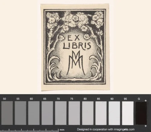 Ex libris van MM by Simon Moulijn, print, 1876-1926