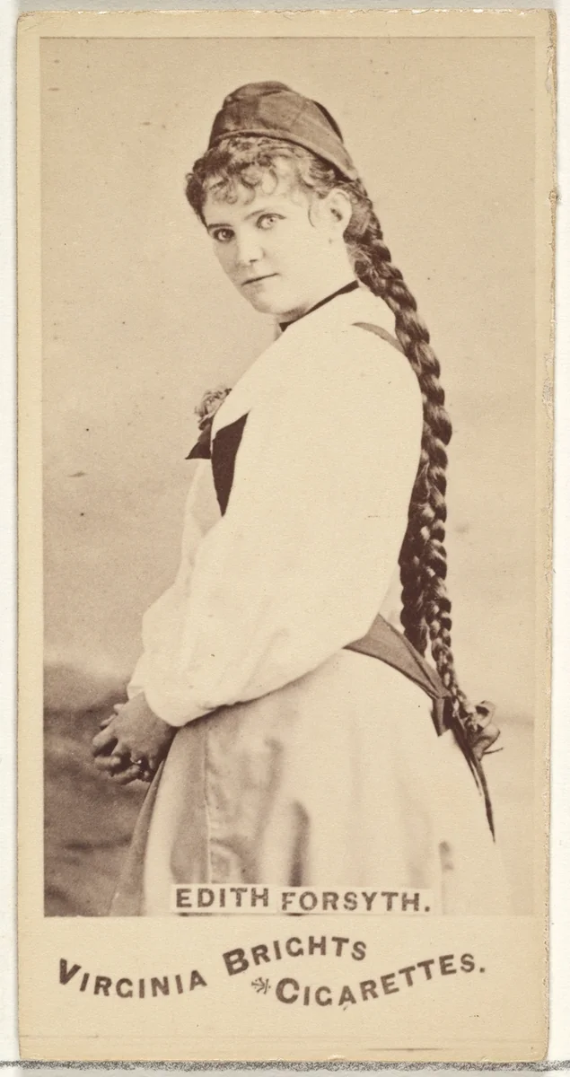 Edith Forsyth, from the Actors and Actresses series (N45, Type 1) for Virginia Brights Cigarettes by Allen & Ginter, photograph, 1885-1891