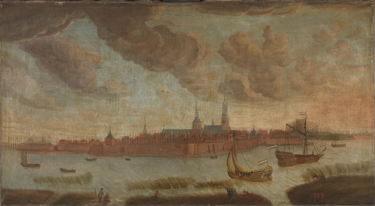 View of Heusden by anonymous, painting, 1640-1660