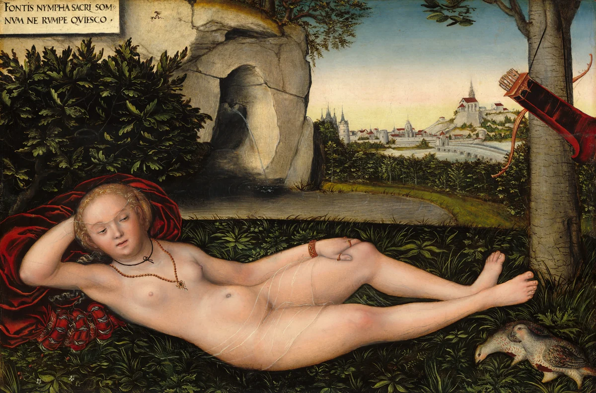 The Nymph of the Spring by Lucas Cranach, painting, 1537