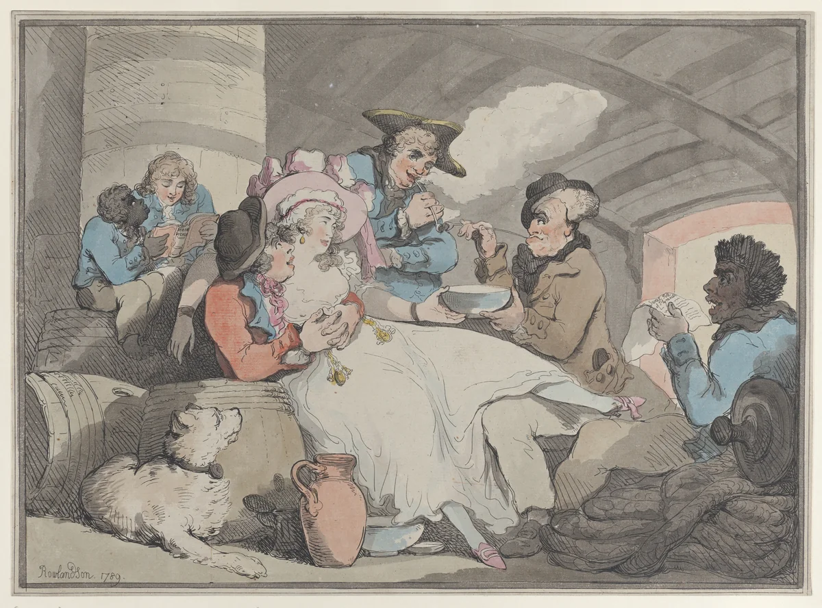 Grog on Board by Thomas Rowlandson, print, 1789