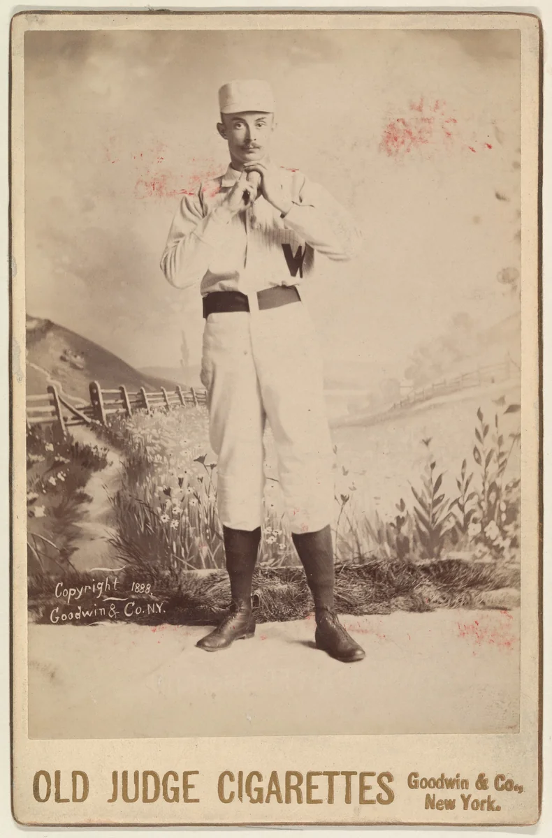 Gilmore, Pitcher, from the series Old Judge Cigarettes by Goodwin & Company, photograph, 1888