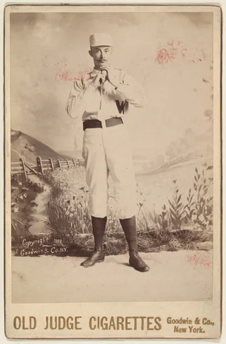 Gilmore, Pitcher, from the series Old Judge Cigarettes by Goodwin & Company, photograph, 1888
