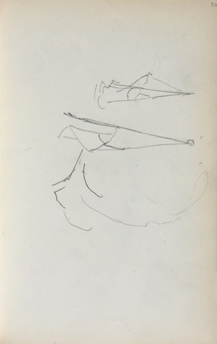 Italian Sketchbook: Sails (page 36) by Maurice Prendergast, book, 1898-1899