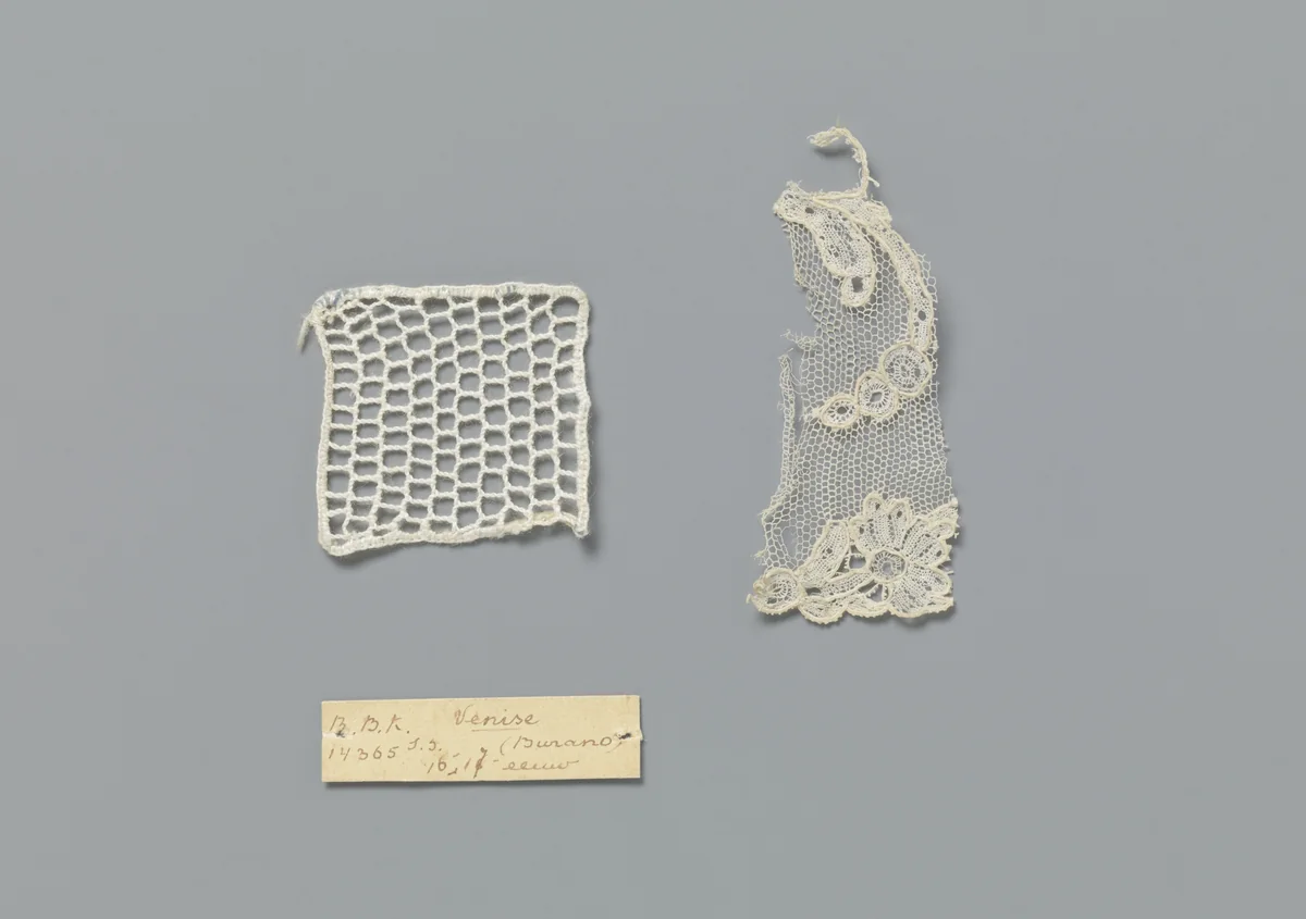 Staal naaldkant met Burano-grond by anonymous, other, 1700-1799