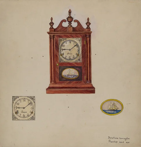 Clock, Antique by Dorothea A. Farrington, index of american design, 1938