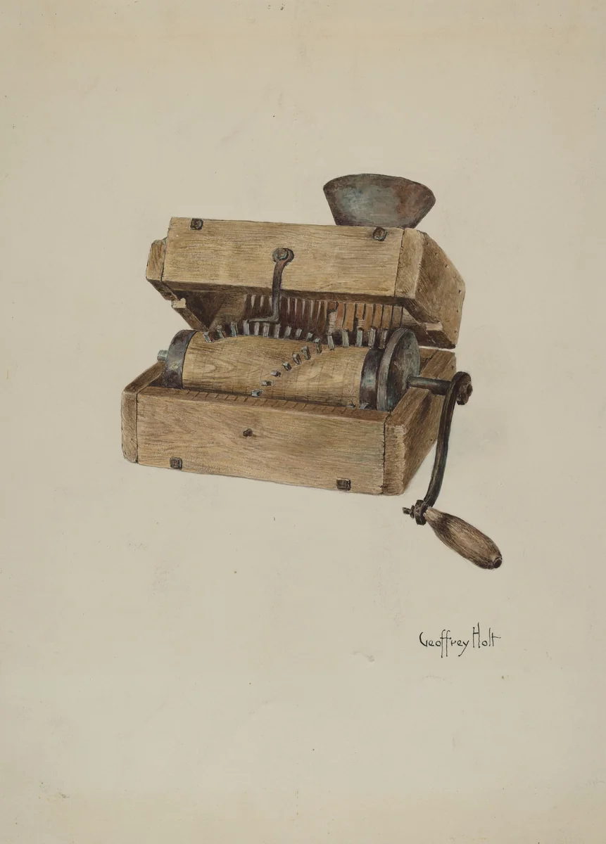 Meat Grinder by Geoffrey Holt, index of american design, 1939