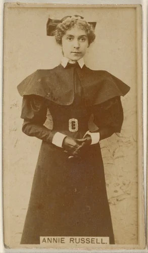 Annie Russell, from the Actors and Actresses series (N45, Type 8) for Virginia Brights Cigarettes by Allen & Ginter, photograph, 1885-1891
