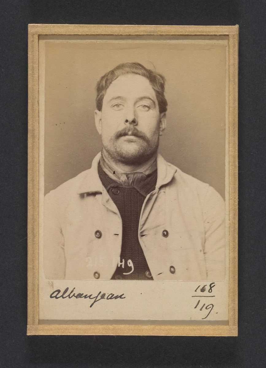 Alban. Jean-Louis. 35 ans, né à Paris. Plombier. Anarchiste. Fiché le 5/3/94. by Alphonse Bertillon, photograph, 1894