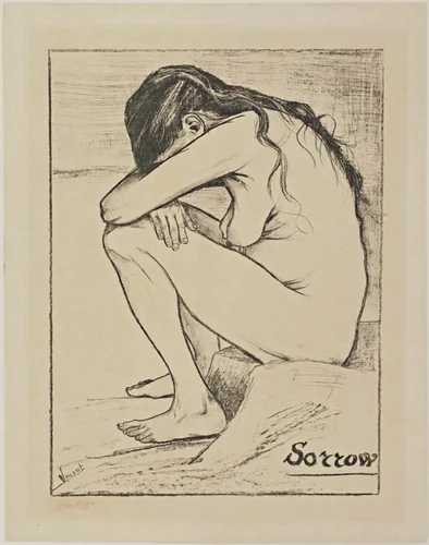 Sorrow by Vincent van Gogh, print, 1882