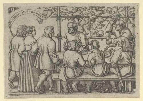 Peasants' Feast from The Peasants' Feast or the Twelve Months by Sebald Beham, print, 1546-1547