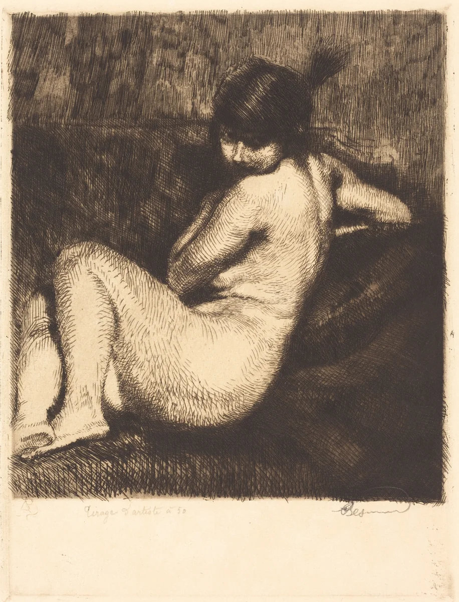 The Feathered Turban (Le turban à aigrette) by Albert Besnard, print, 1901