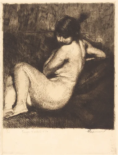 The Feathered Turban (Le turban à aigrette) by Albert Besnard, print, 1901