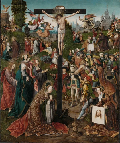 The Crucifixion by Jacob Cornelisz van Oostsanen, painting, 1507-1510