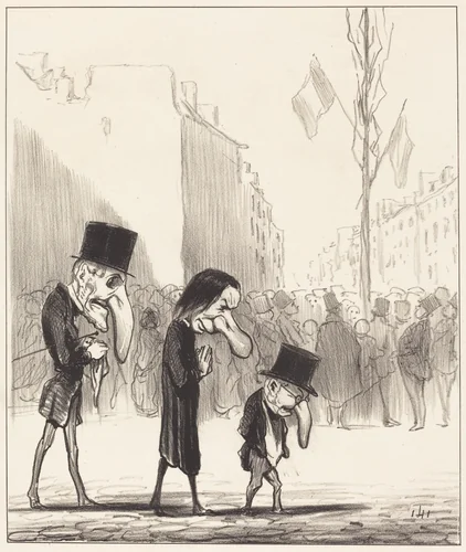 Les Trois petits saints by Honoré Daumier, print, 1808-1879