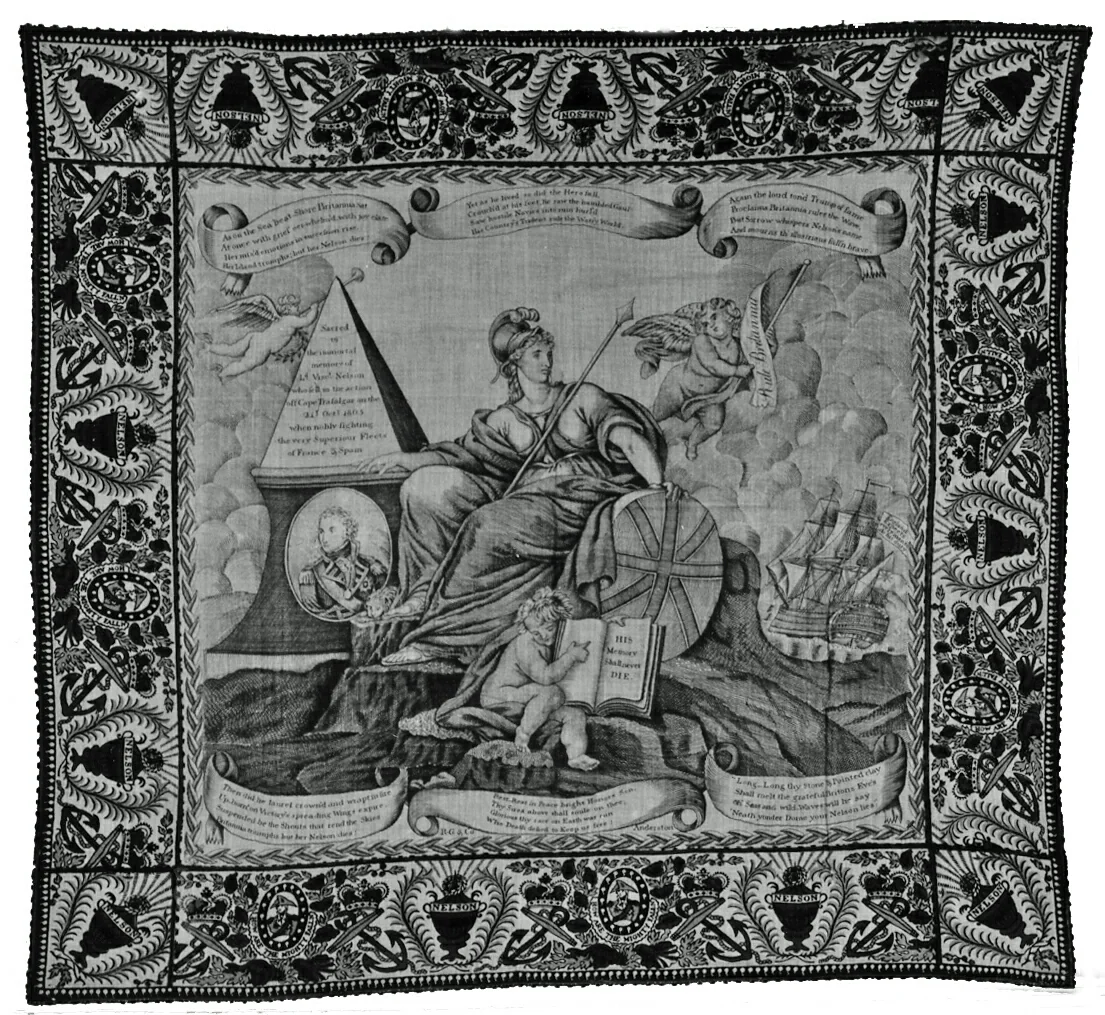 Handkerchief by R.G. Anderston and Company, textile, 1795-1815