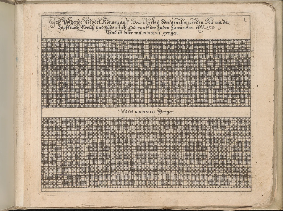 Schön Neues Modelbuch (Page 6 recto) by Johann Sibmacher, book, 1597