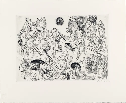 Resurrection (Auferstehung) from Faces (Gesichter) by Max Beckmann, print, 1918