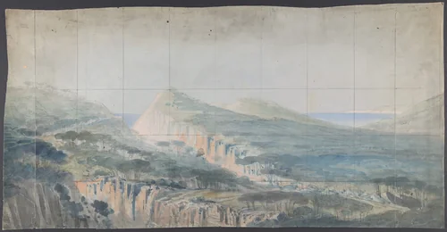 Design for a Stage Set at the Opéra, Paris by Eugène Cicéri, drawing, 1830-1890